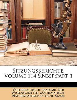 Paperback Sitzungsberichte, Volume 114, Part 1 [German] Book