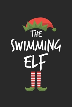 Funny Swimming Elf Christmas Notebook Gift: Lined Notebook / Journal Gift, 120 Pages, 6x9, Soft Cover, Matte Finish