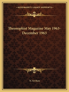 Paperback Theosophist Magazine May 1963-December 1963 Book