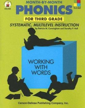Paperback Month-By-Month Phonics for Third Grade: Systematic, Multilevel Instruction Book