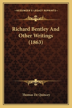 Paperback Richard Bentley And Other Writings (1863) Book