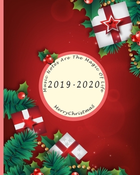 Blank Sheet Music: 8x 10’’ Music Manuscript Paper, 100 pages of Wide Music Notebook Red cover| Perfect for practicing note writing| Christmas gift