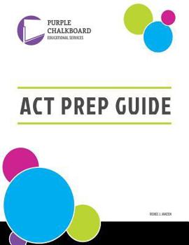Paperback Purple Chalkboard Educational Services ACT Prep Guide Book
