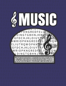 Paperback Music Word Search: 50 Large Print Word Search Puzzles For People Who Love Songs And Melodies Book
