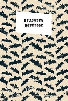 Halloween Notebook: Scary Bats Lined Paper Halloween Composition Book With Creep Pumpkin Journal And Diary 100 Pages For Teens