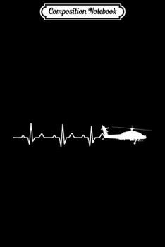 Composition Notebook: Airplane Ah-64 Apache Heartbeat Pilot Flying Gift  Journal/Notebook Blank Lined Ruled 6x9 100 Pages