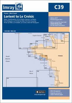 Map Imray Chart C39: Lorient to Le Croisic (C Series) Book