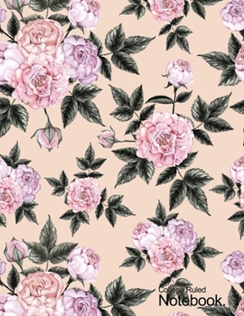 Paperback College Notebook Ruled Paper Cute Floral Cover: Composition Notebook college ruled, Large A4 (8.5" x 11"), 100 Pages Book