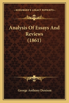 Paperback Analysis Of Essays And Reviews (1861) Book