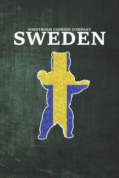 Paperback Wikstroem - Notes: Schweden Sweden B?r M?nnchen Flagge - Notizbuch 15,24 x 22,86 unliniert [German] Book