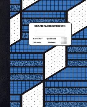 Graph Paper Notebook Quad Ruled 5x5: Maths and Life Science - Composition Notebook for Girls Boys Students - cute Notebook for College School - Geometric Shapes Design