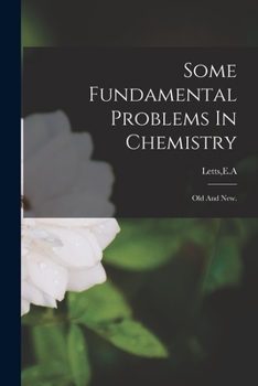 Paperback Some Fundamental Problems In Chemistry Book