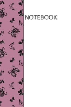 Paperback Notebook: Butterflies wrap around design notebook: 90 blank lined pages: 6x9 Book