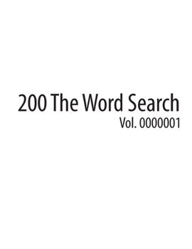 Paperback 200 The word search: 200 The word search with soluton Book