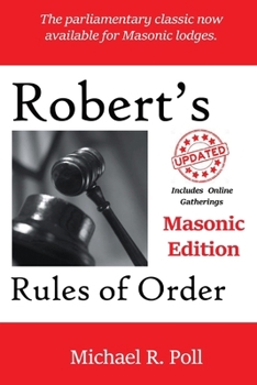 Paperback Robert's Rules of Order: Masonic Edition Book