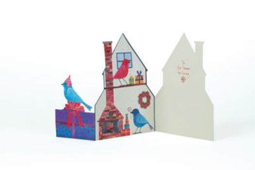 Cards Avian Friends Christmas Birdhouse Tri-Fold Notecards Book