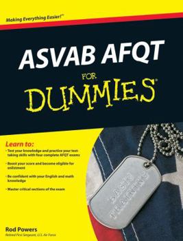 Paperback ASVAB AFQT for Dummies Book