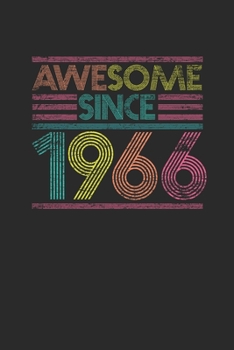 Awesome Since 1966: Graph Paper Notebook – Birthday Gift or Anniversary Gift Idea