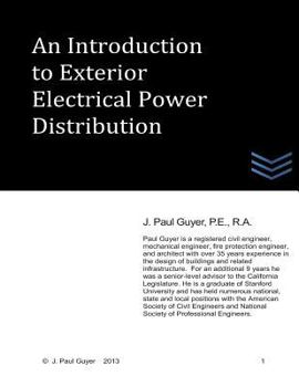 Paperback An Introduction to Exterior Electrical Power Distribution Book