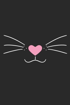 Paperback Eikland - Notes: Pet Cat Nose Whiskers cute kawaii - Notebook 6x9 checkered Book