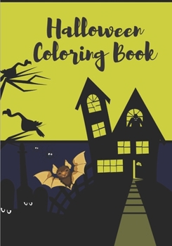 Paperback Halloween Coloring Book: Ghost, Bats and more for Ages 4-8 [French] Book