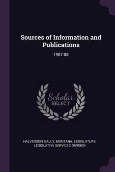 Paperback Sources of Information and Publications: 1987-88 Book