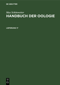 Hardcover Max Schönwetter: Handbuch Der Oologie. Lieferung 17 [German] Book