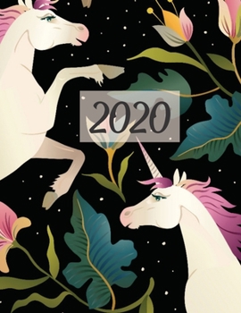 Paperback 2020 Weekly Planner: Unicorn Weekly, Monthly, Yearly Planner with Goal Planning Book