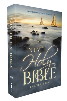 Paperback Niv, Holy Bible, Larger Print, Economy Edition, Paperback, Blue, Comfort Print [Large Print] Book