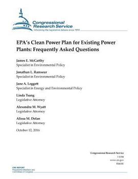 Paperback EPA's Clean Power Plan for Existing Power Plants: Frequently Asked Questions: R44341 Book