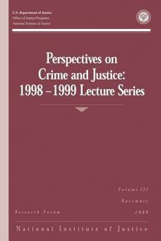 Paperback Perspectives on Crime and Justice: 1998-1999 Lecture Series Book