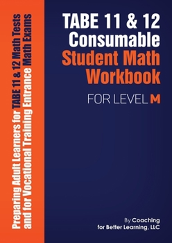 Paperback TABE 11 and 12 Consumable Student Math Workbook for Level M Book