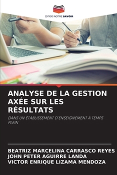 Paperback Analyse de la Gestion Axée Sur Les Résultats [French] Book