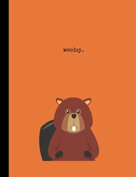 Paperback woodsy.: Funny Animal Notebook For School, Work Or Home: 8.5 x 11 Inches: Wide Ruled: 100 Pages Book