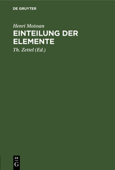 Hardcover Einteilung Der Elemente [German] Book