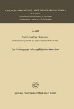 Paperback Zur Frühdiagnose Infarktgefährdeter Menschen [German] Book