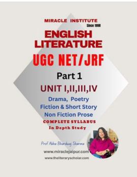 Paperback English Literature UGC NET JRF: Part 1, UNIT I, II, III, IV Book