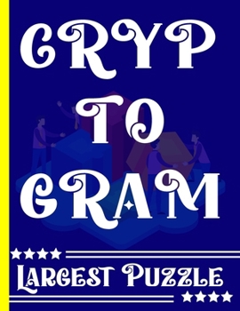 Paperback Largest Cryptogram: Large Print 200 Puzzles to challenge Your Brain With Solution Book