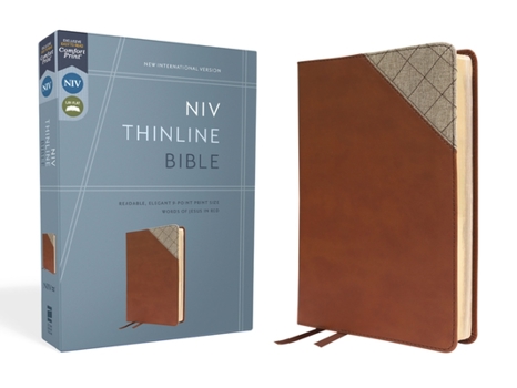 Imitation Leather Niv, Thinline Bible, Leathersoft, Brown, Red Letter, Comfort Print Book