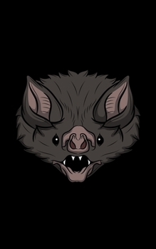 Notebook: Bat Head Illustration - 100 Graph Paper Pages - Soft Cover - Small Size - 5 x 8 inch