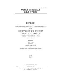 Oversight of the Federal Bureau of Prisons