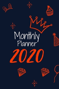 2020 Monthly Planner for Girs. with Place to Take Notes a Gift for Birthday Stay Organized with These Flexible Schedule Great for Use in School and College : Awesome 2020 Monthly Planner