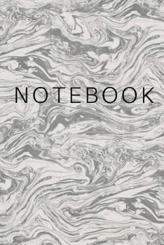 Notebook : Gray and White Marble Unlined Notebook - Blank Journal (6 X 9 Inches) - 100 Pages, Glossy Cover
