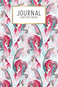 Journal Lined Notebook: Mermaid Christmas Ocean Adventure Holiday | Blank Lined Journal | Gratitude Journal | 6" x 9" 100 Pg |Motivational Quotes | Self-Care | Diary | Gift