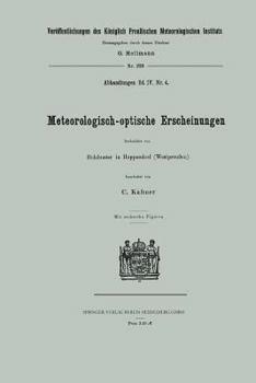 Paperback Meteorologisch-Optische Erscheinungen [German] Book