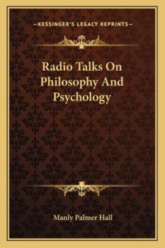 Paperback Radio Talks On Philosophy And Psychology Book