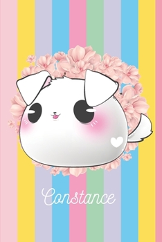 Paperback Constance: Chiot Chien: Personalis? Carnet De Notes Cadeau Lign? Pour Les Filles Et ?tudiantes [French] Book