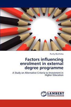 Paperback Factors Influencing Enrolment in External Degree Programme Book