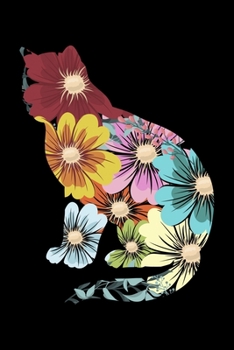 Composition Notebook: Flower Power Hippie Cute Kitty Cat Lover Lined Notebook Journal Diary 6x9