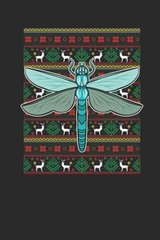 Paperback Christmas Sweater - Dragonfly: Dotted Bullet Grid Notebook / Journal (6 X 9 -120 Pages) - Ugly Christmas Gift Idea Book